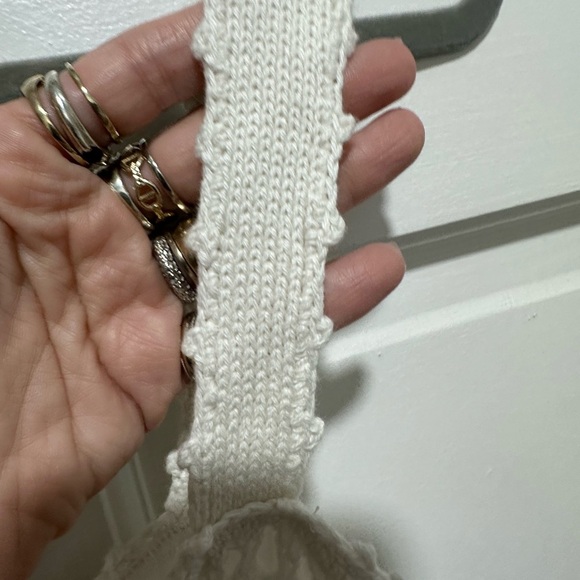 Abercrombie and Fitch Elegant White Crochet Mini Dress Size M - Picture 4 of 6